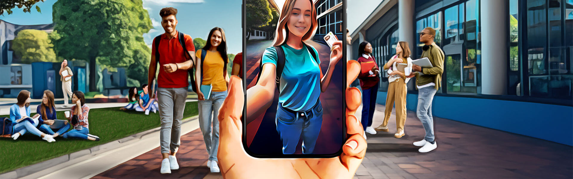 Schülerausweise auf dem Smartphone und gedruckt im CR80 Format