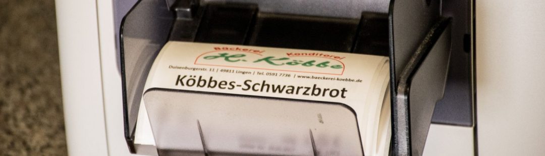 Epson Etikettendrucker bei der Bäckerei Köbbe