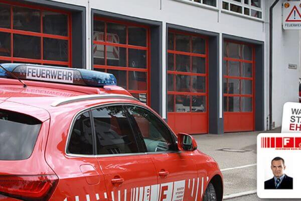 Die Feuerwehr Waiblingen produziert mit Heyden-Securit