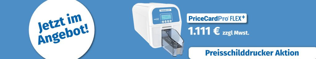 Preisschilddrucker PriceCard Pro Flex+ Aktion