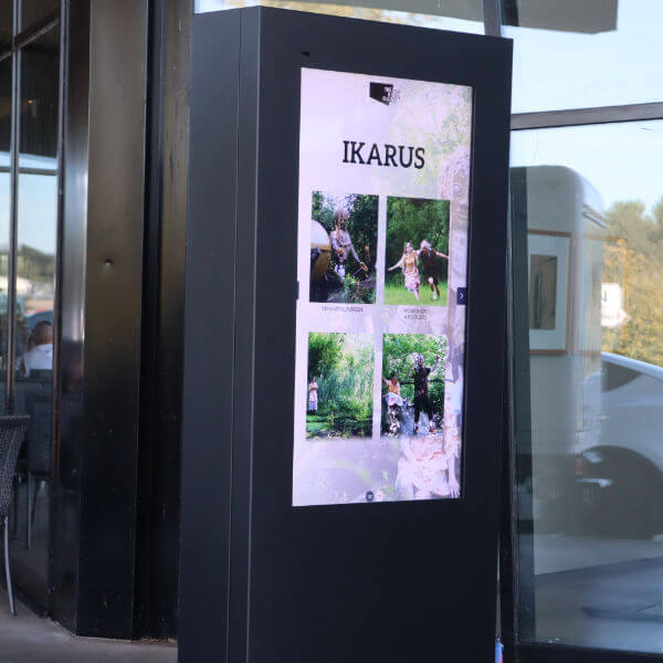 Digitale Outdoor Stele am Europäischen Forum am Rhein in Neuried