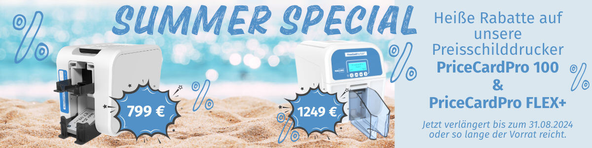 Summer Special Rabatte auf unsere Preisschilddrucker