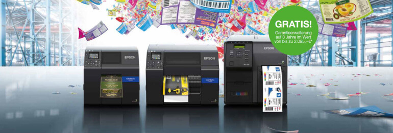 3 Jahre erweiterter Geräteschutz auf ColorWorks Farbetikettendrucker