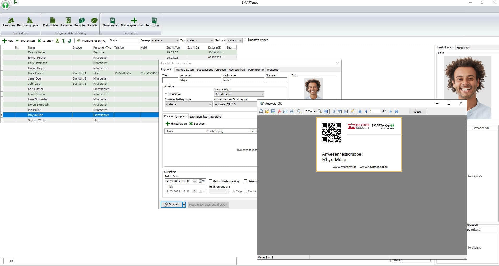 smartentry-checkin-ausweisdruck SMARTentry Checkin Ausweise drucken