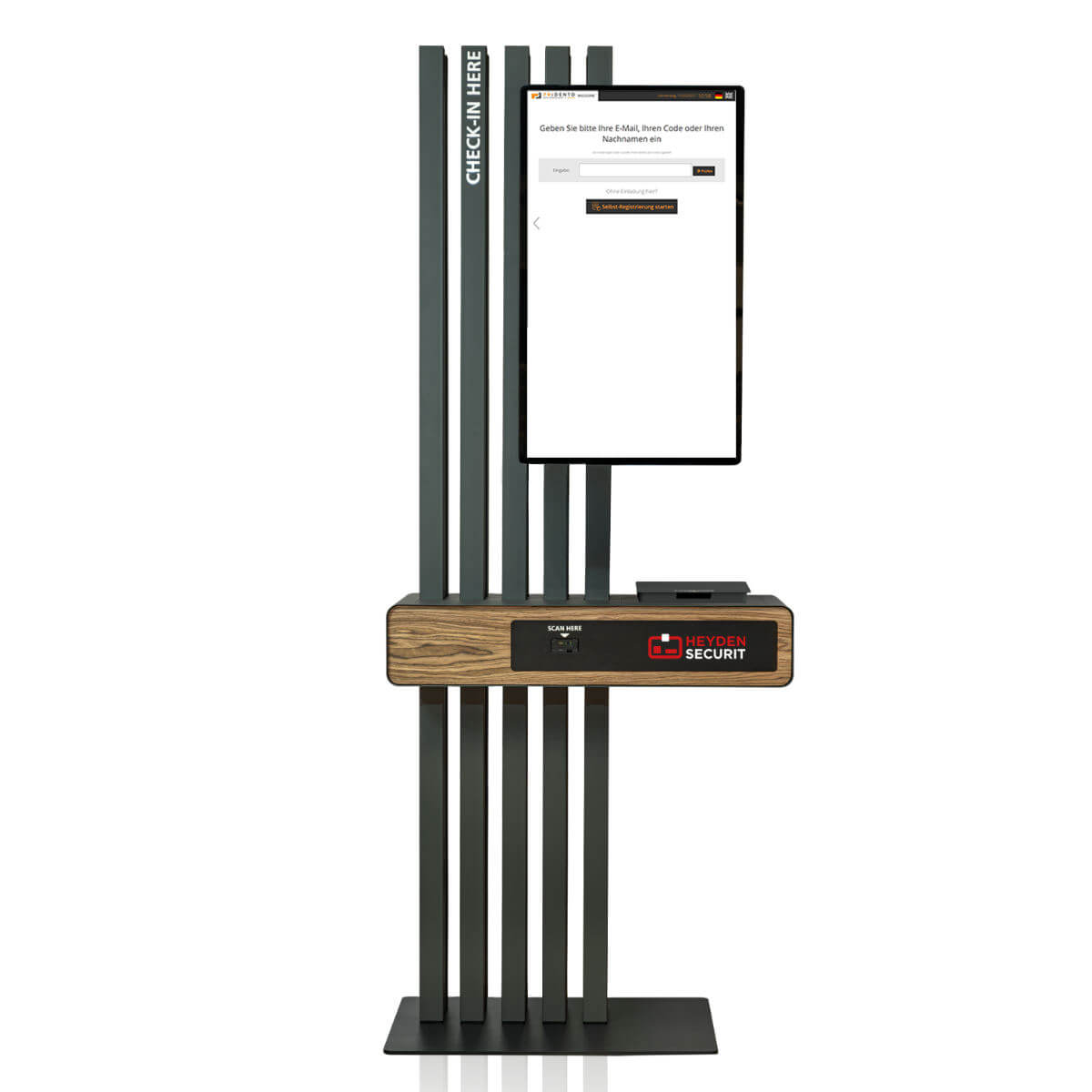 Pridento Futura Kiosk Terminal mit Pridento VMS web