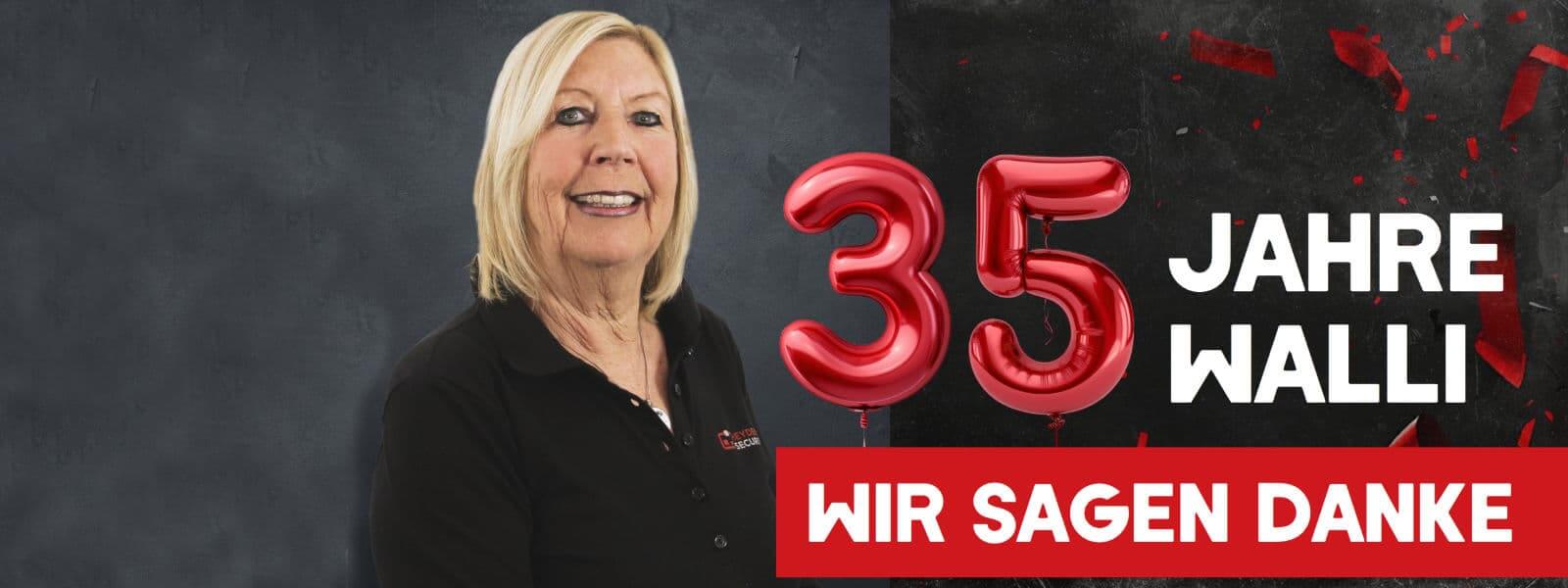 Walli 35 Jahre bei Heyden-Securit