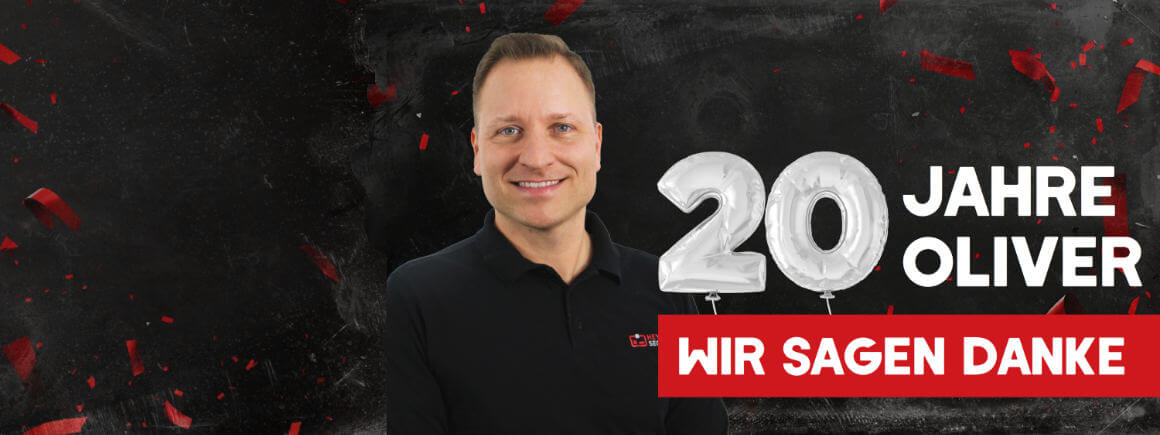 Oliver Büscher 20-jähriges Betriebsjubiläum